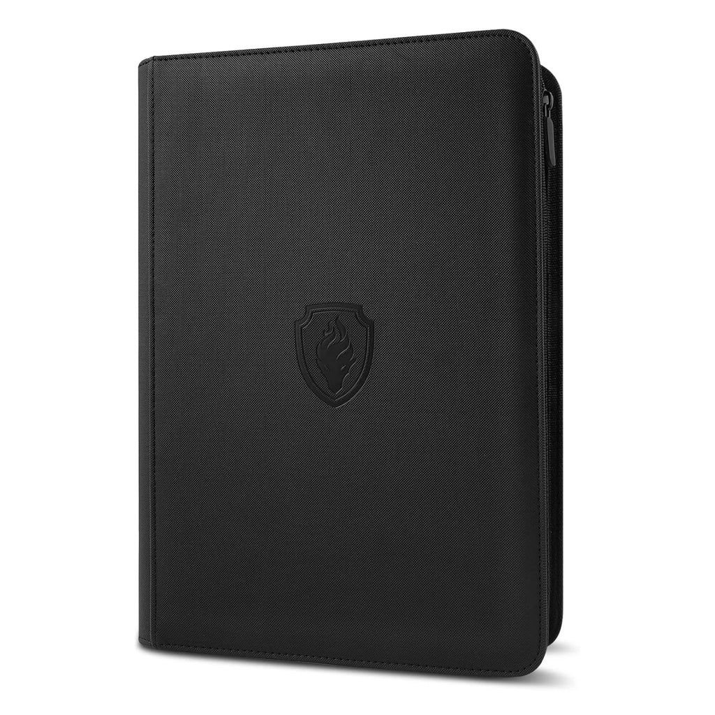 9 Pocket Zipper Card Binder, 360 Trading Card Holder Book, Premium PU Cover Zip Binder for Cards, Durable Side Loading Card
