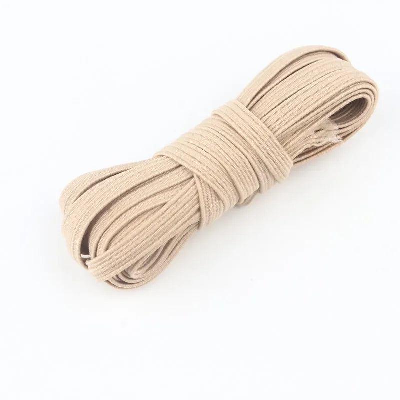 5m 10m 20m 40m 90m Elastic Elastic Band 6mm Color Sewing Household Rubber Band Elastic Band Garment Sewing Accessories