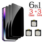 1~4PCS Anti-Spy Glass For iPhone 18 17 16 15 14 13 Pro Max Privacy Screen Protector & Camera Film For iPhone 15 12 11 Pr