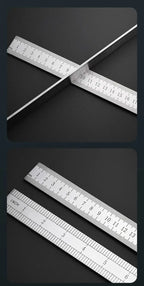 2.5mm Thick 50cm Stainless Steel Ruler Metric Inch Straightedge for Woodworking Construction Drafting Teaching and Measuring