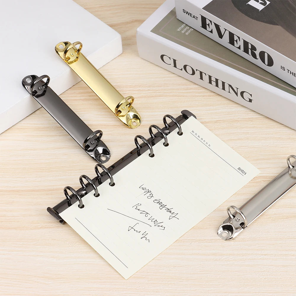 Metal Spiral Binder File Folder A4/B5/A5/A6/A7 Loose-leaf Binding ClipRefillable Notebook Binding Hoop DIY Album Diary Clip Tool