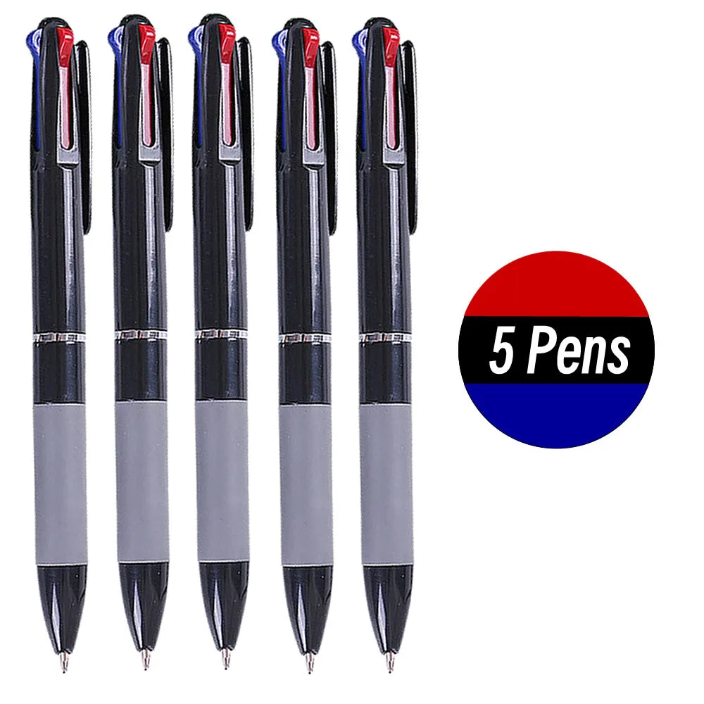 3 in 1 Red/Black/Blue Ink Color 0.7mm Student Ballpoint Pens Ball Point Writing Stationery Fine School Supplies Pencils Office