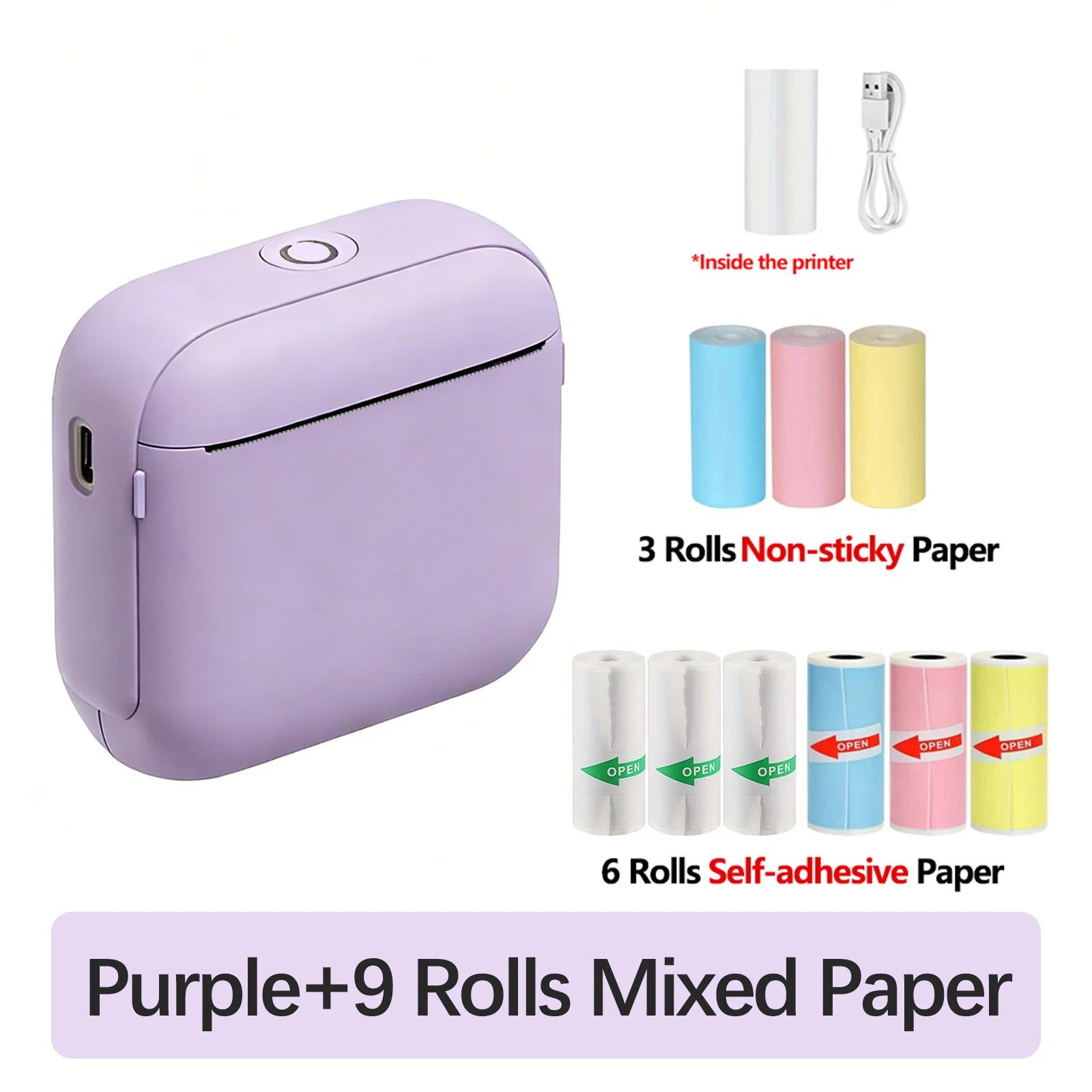 X6 Mini Portable Printer Wireless Bluetooth Thermal Printer For Photo Label Notes Memo List Printing Tag Sticker Printer As Gift