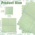 25/50/100Pcs 25X25cm Green Paper Napkin Soft Handkerchief Romantic Wedding Banquet Square Table Napkins Dinner Party Decoration