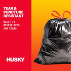 30 Gallon Large Drawstring Trash Bags, 80 Bags Heavy Duty Strong Garbage Bags for Kitchen Home Office, Thick Plastic Cleanup Bags, Easy Tie and Lift