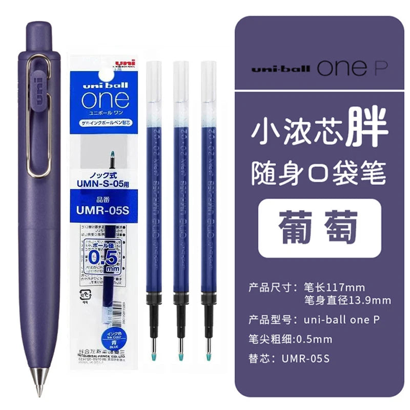 Uni Uniball One P 1pcs Gel Pen Japan Original New Stationery UMN-SP 0.5 Mini Pocket Pen Cute Portable Writing,Record Neutral Pen