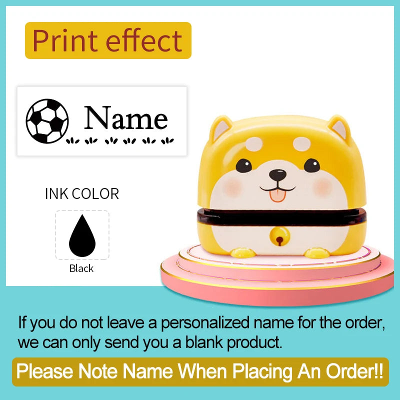 Personalized Children Name Stamp - Engraved Waterproof Seal for Kindergarten, Durable Non-Fading New Student Gift