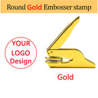 Customized Embosser Stamp Private Logo Customization Library Book Invitation Wedding Embossing Stamp Company Paper Leather Seals