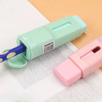 M&G Rubber Pencil Sharpener 2-in-1 Pencil Sharpener Single Hole with Rubber Eraser Not Leave Marks Eraser with Pencil Sharpener