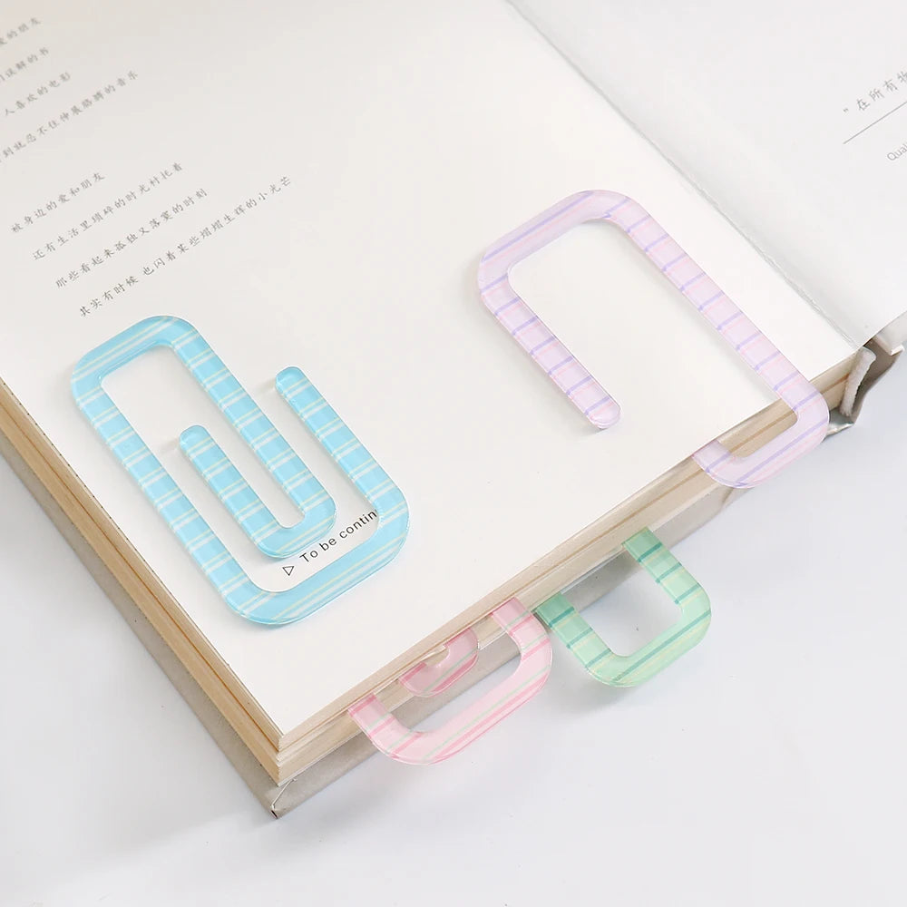 4pcs/lot Kawaii macarons Paper Clip Decorative Bookmark Binder File Clips School Office Stationery Accessories