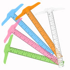 2PCS Transparent T-Square Ruler 30cm, Plastic Drawing T-Ruler for Students, Engineering Drafting Tool Set