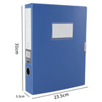 File Organizer Black Blue A4 File Folder Thickened Dustproof Paper Storage Box PP Plastic Document Case Personnel Division