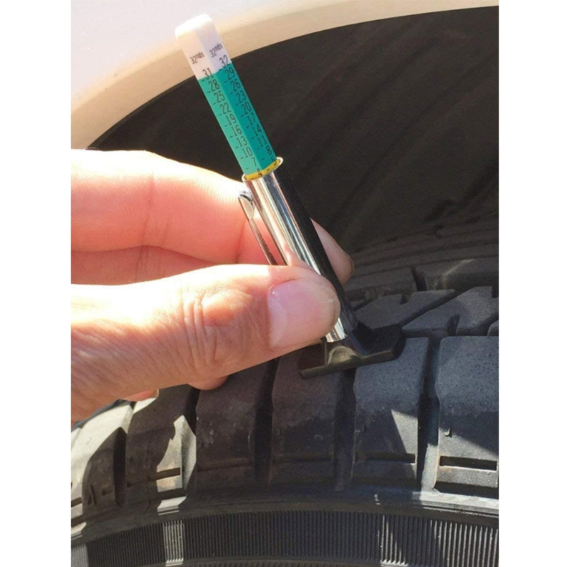 Car Tyre Tire Tread Auto Depth Thickness Gauge Meter 25MM Measuring Pen Color Coded Digital Caliper Monitoring Tool