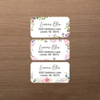 Personalized Floral Mailing Stickers - Self-Adhesive Address Labels for Business/Stationery,Custom Design & Recyclable Material‌