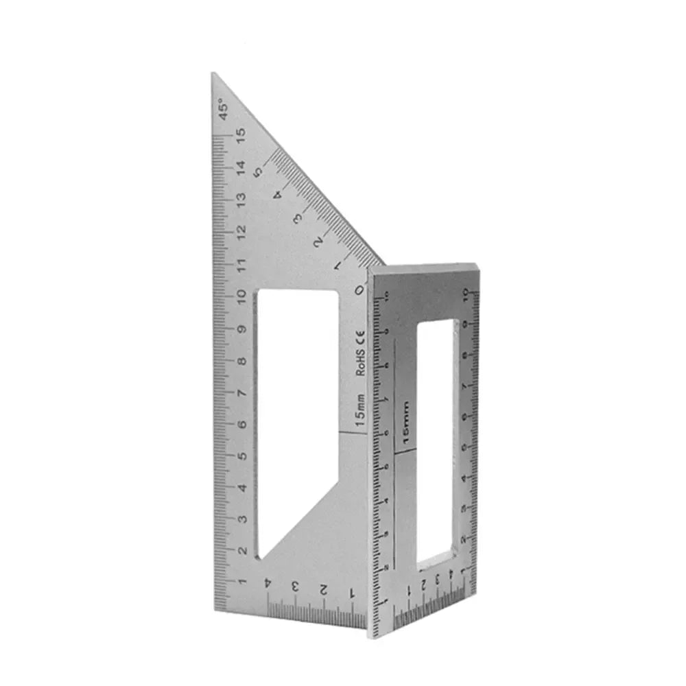 Multifunction T-Type Woodworking Gauge Ruler 45 90 Degree Measurement Tool Carpentry Scribe Mark Line Measuring