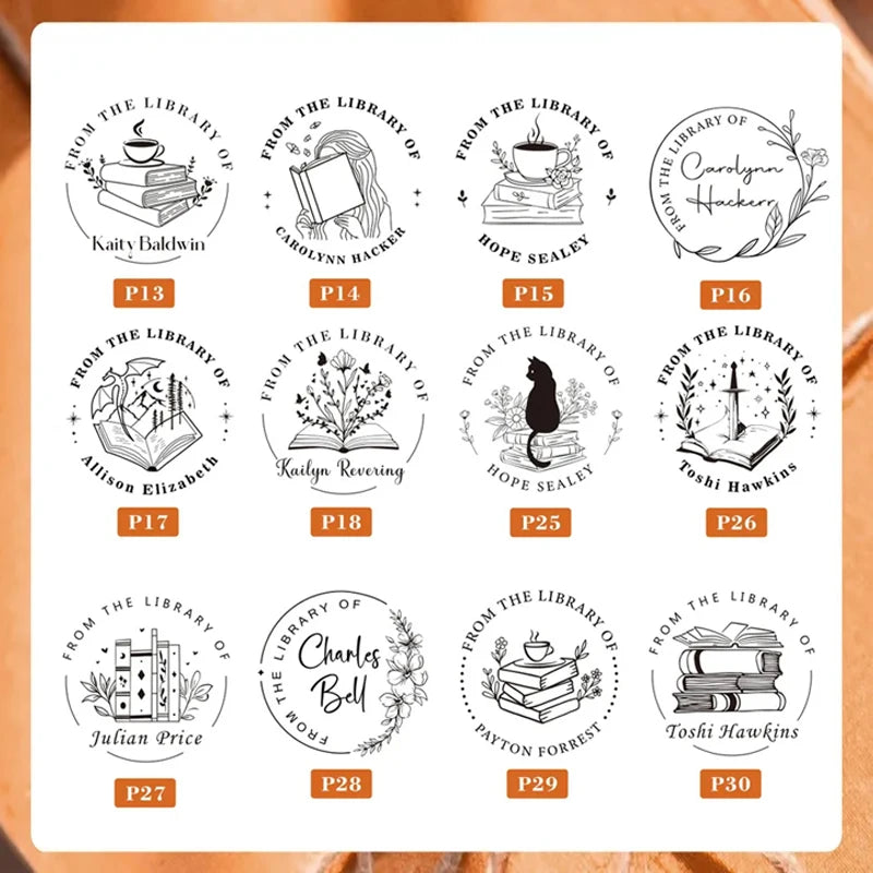 Custom Embosser Stamp,From the Library Embosser,Personalized Book Embosser Stamps,Custom Logo,Magic School,Gift for Book Lover