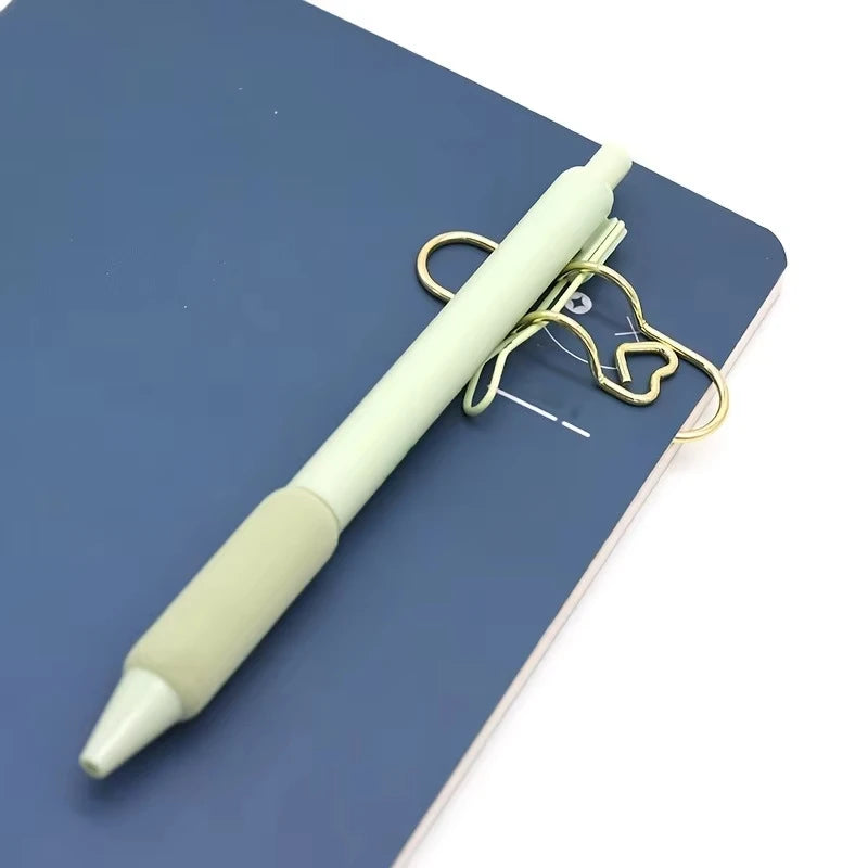 3 multifunctional pen clip love paper clip pen button notebook accessories fixed seat school office stationery organizer