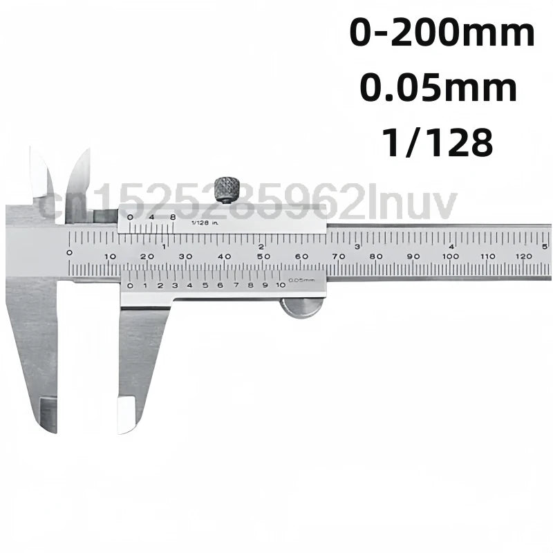 CNC Vernier Caliper 530-118  8" 0-200mm Metal Vernier Calipers Inside Outside Depth Step Measurements Tool Metric