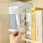 A4 File Storage Box Transparent Double Card Buckle Plastic Organizer Waterproof Dustproof For Graduation Certificates Documents