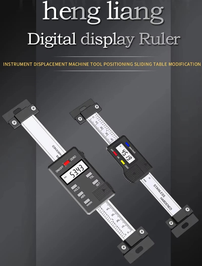 Hengliang High-Precision Stainless Steel Ruler Induction Machine Horizontal Stainless Steel Vernier Electronic Digital Caliper