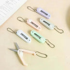 Creative Mini Portable Folding Scissors Morandi Simple Paper-Cutting Art Tool Stationary Scissors Office School Supplies.