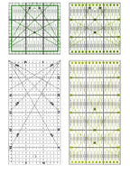 15*15 cm, 30*15 cm Patchwork Ruler - Set of Quilting Tools - High-Quality Acrylic Material - Transparent Ruler - School Supplies