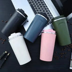 1pc 380/510ML Travel Stainless Steel Coffee Cup Thermal Mug Leak-Proof Thermos Bottle Tea Coffee Mug Vacuum Flask Insulated Cups