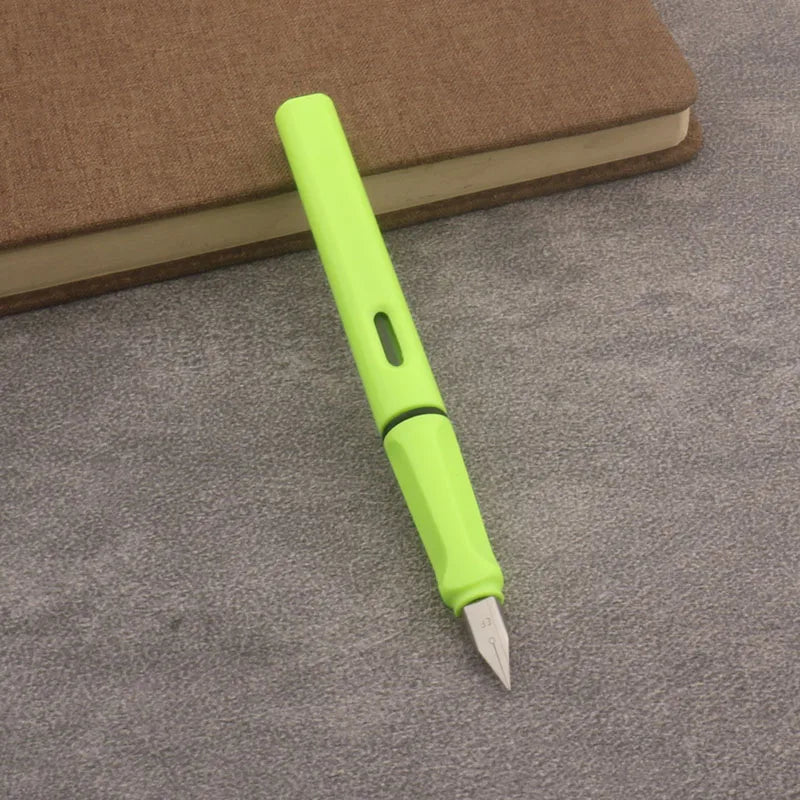 1pc Matte Purple Fountain Pen Plastic EF/F Nib Frosted Fluorescence Green Stationery School Office Supplies Ink Pens