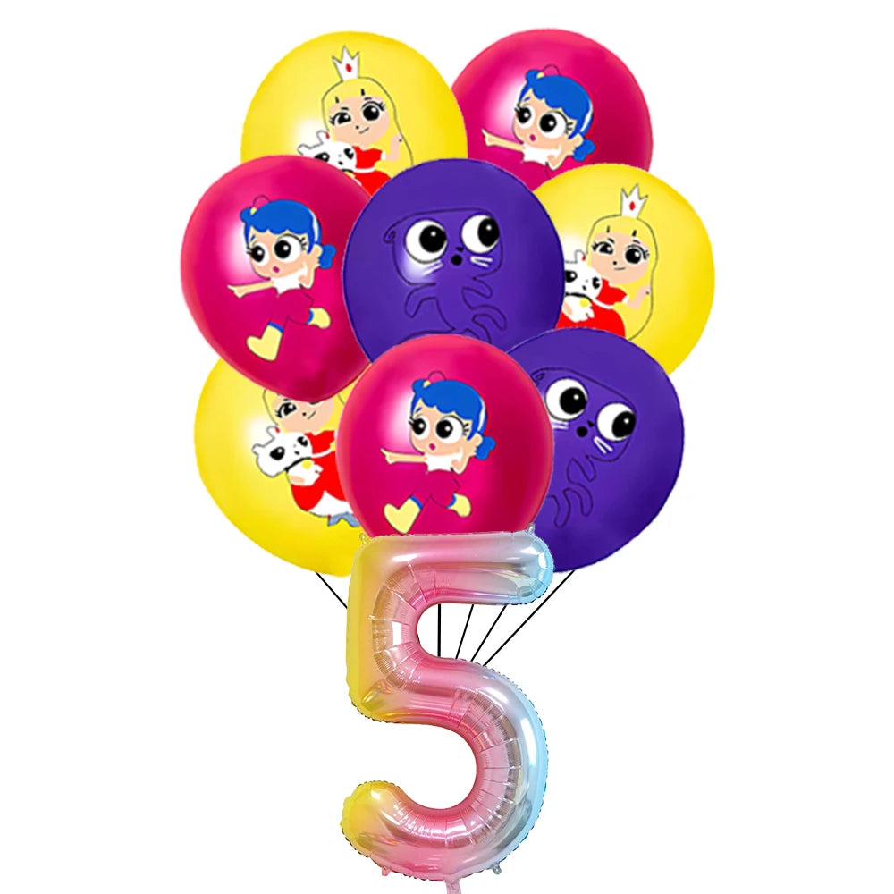 True Rainbow Kingdoms Birthday Party Decoration Disposable Tableware Balloons Paper Plate Napkins kids Baby Shower Supplies