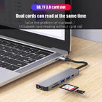 6 in 1 USB C Hubs Type C 3.0 Adapter to 4K HDMI SD TF Card PD Fast Charge Splitter USB Docking Stations Hub for MacBook Computer