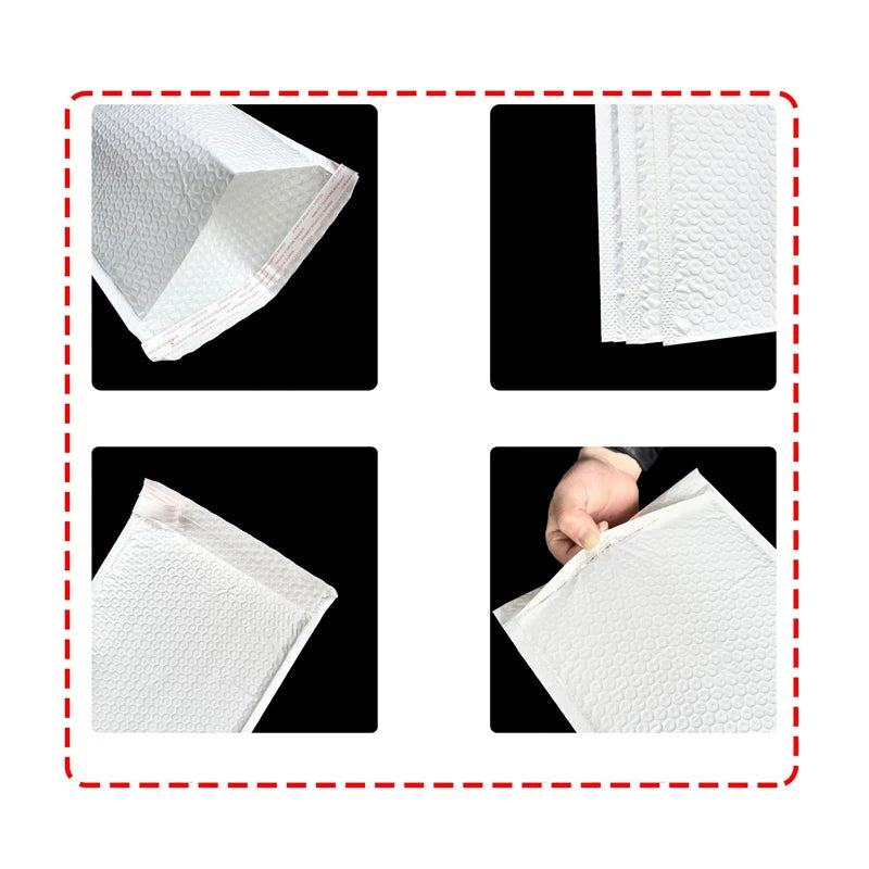 Pearlescent Bubble Mailers Padded Envelopes, Self-Adhesive Waterproof Shipping Bags with Foam Lining for Packaging and Mailing