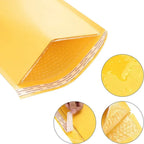 50-10Pcs White Kraft Bubble Mailers Self-Sealing Storage Paper Envelope Waterproof Cushioned Padded Foam Shipping Packaging Bags