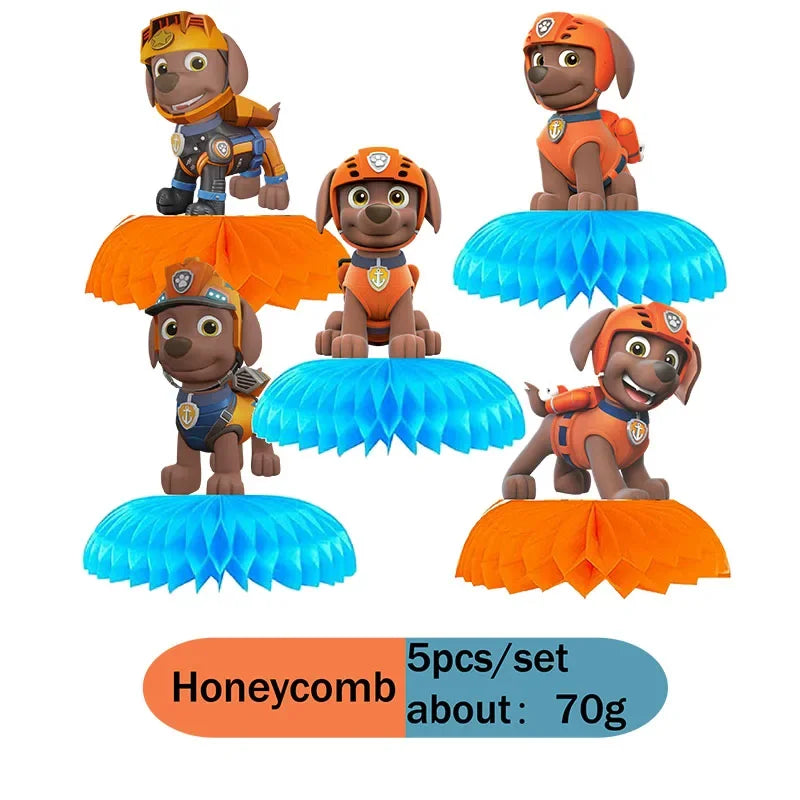 Zuma Paw Patrol Orange Birthday Decorations Cartoon Theme Kid Baby Shower Party Banner Balloon Plate Tablecloth Supplie Toy Gift