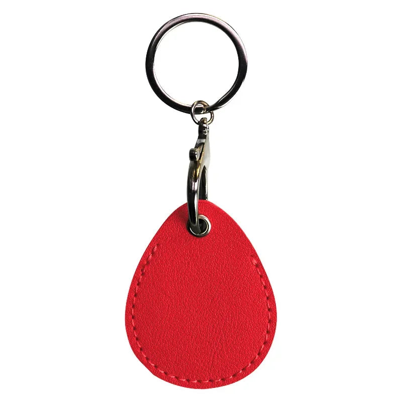 1PCS PU Leather Mini Card Holder Keychain Key Ring Door Lock Access Tags ID Card Case Keychain Access Card Bag Key Tag Ring