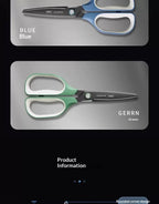 Deli Stainless Steel Scissors 3D Curved Knife Black Blade Home Office Hand Craft Anti-stick Shear Scissor School Stationery