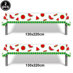 Watermelon Party Tablecloth Plastic TableCover One in a Melon Theme Girl Birthday Decoration 1st 2nd 3th Birthday Party Supplies