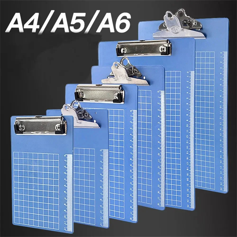 A4 / A5 Splint Density Board Writing Board Metal Aluminum Folder Clip File Plastic Menu Bill Folder Office Stationery