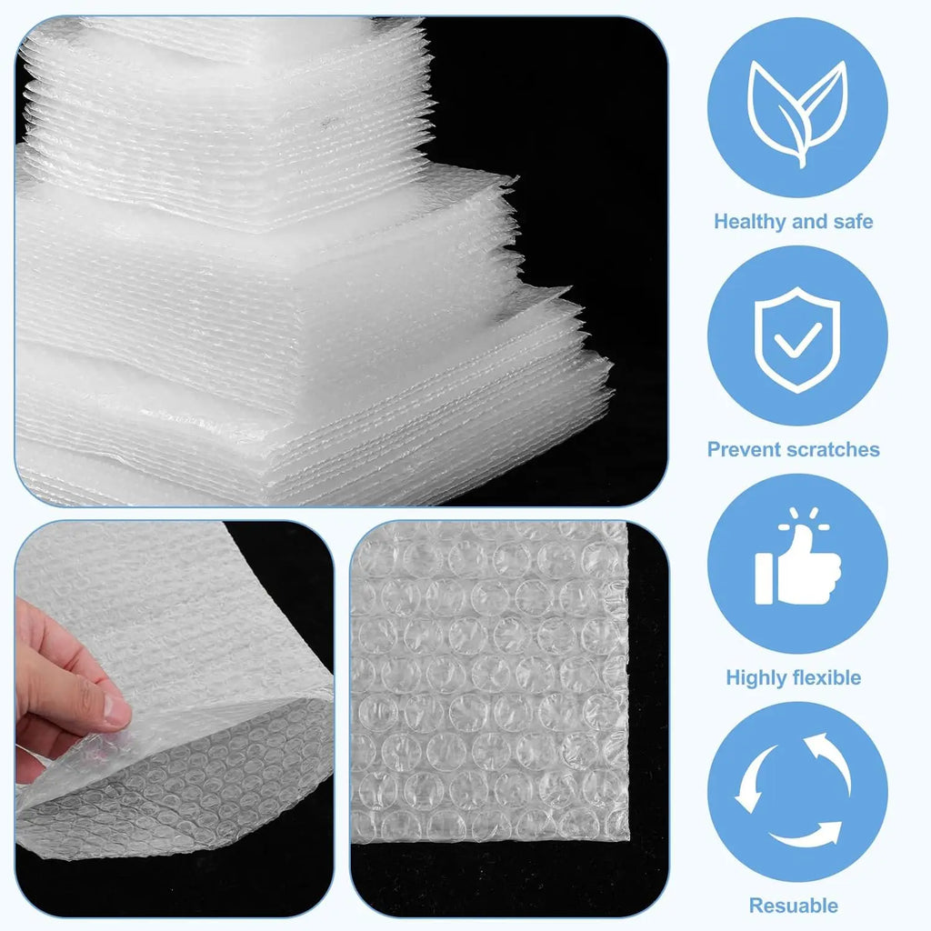 10-40PCS Transparent Double Sided Bubble Mailer Self Seal Gift Packaging Bag Self-adhesive Express Bubble Envelope Plastic Bags