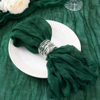 12 PCS Gauze Table Napkins 20x20 Inch Soft Cheesecloth Wrinkled Dinner Napkins for Weddings Party Reception Anniversary