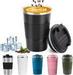 12.85/17.25oz Stainless Steel Thermos Insulated Cup Double-layer Leak-Proof Travel Mug For Sports Outdoor Portable Vacuum Bottle