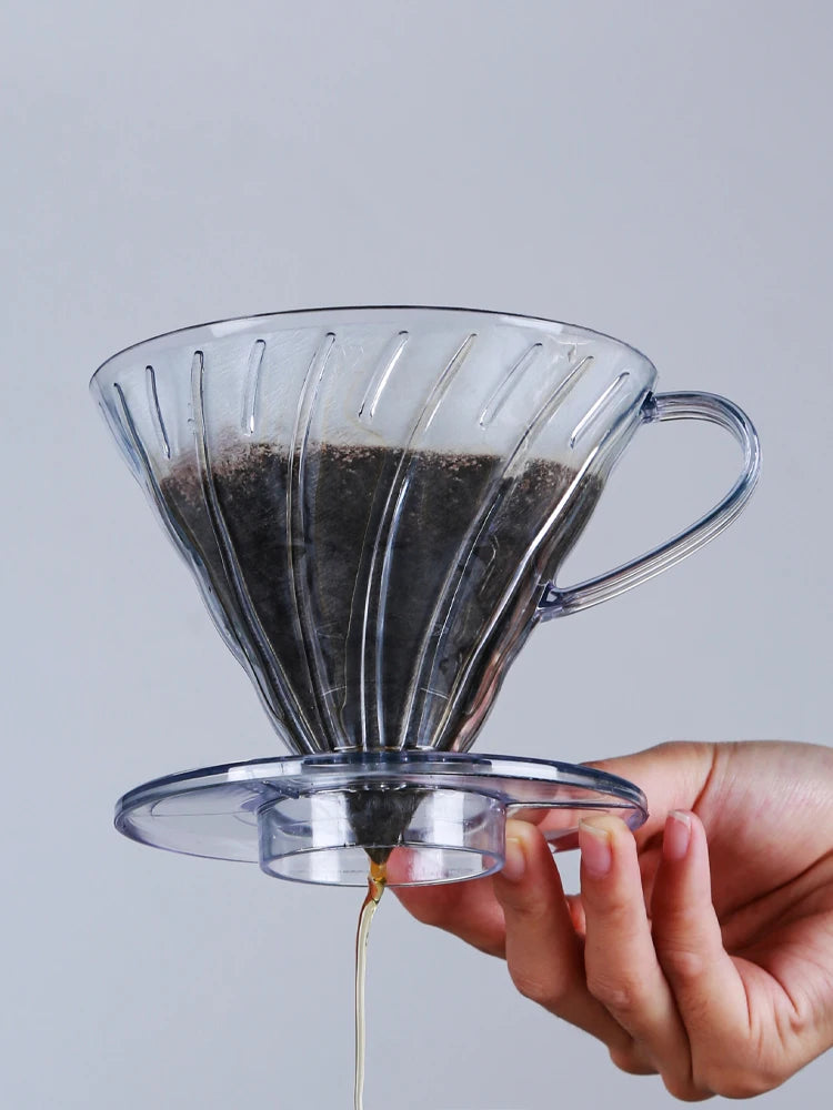 Hot Selling V Shaped 60 Degrees Coffee Maker Set Pour-over Coffee Filter Cup Spiral Hand Filter Cup