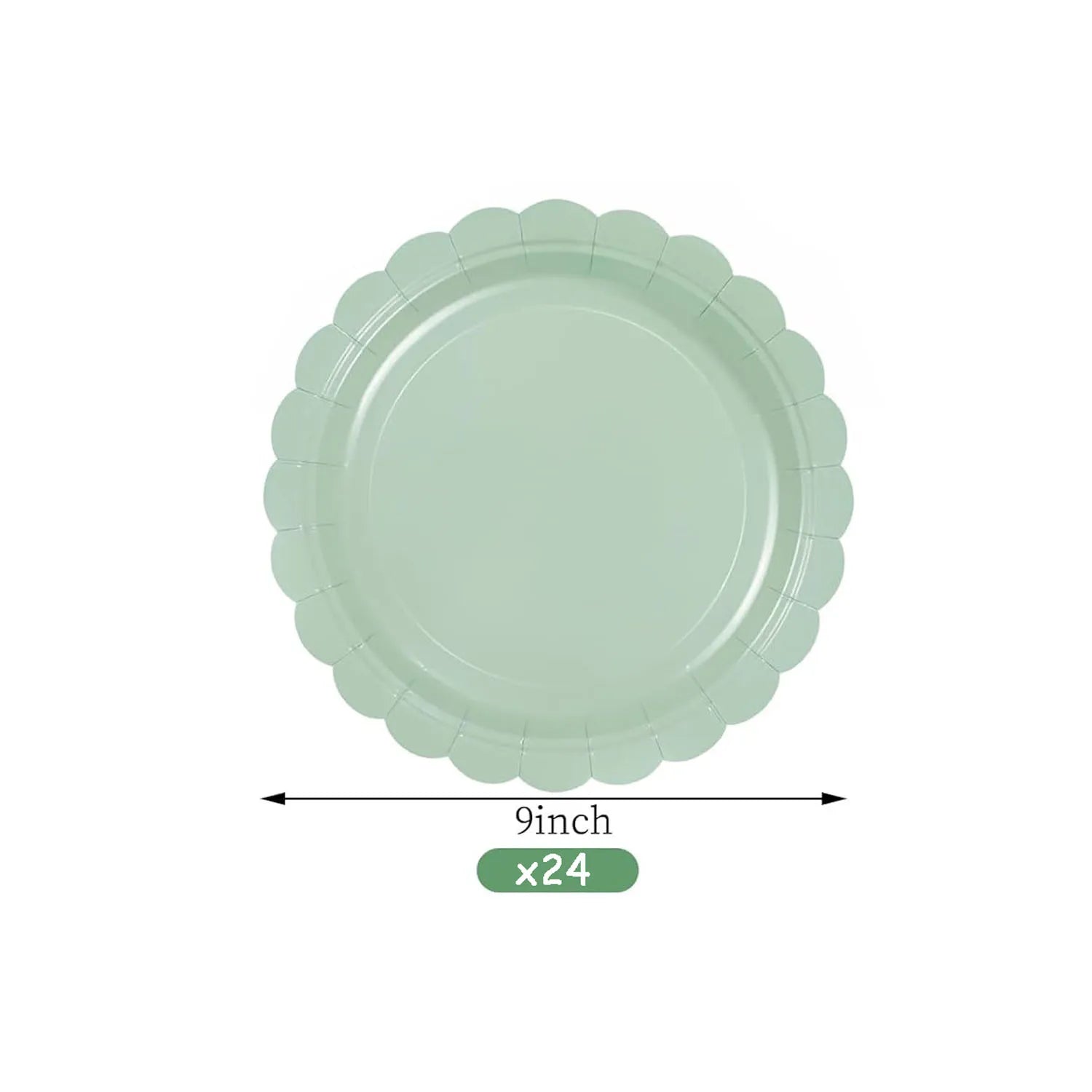 96 Pcs Sage Green Paper Plates And Napkins, 24 Guest Sage Green Party Supplies For Wedding, Birthday,Valentine's Day, Ramadan