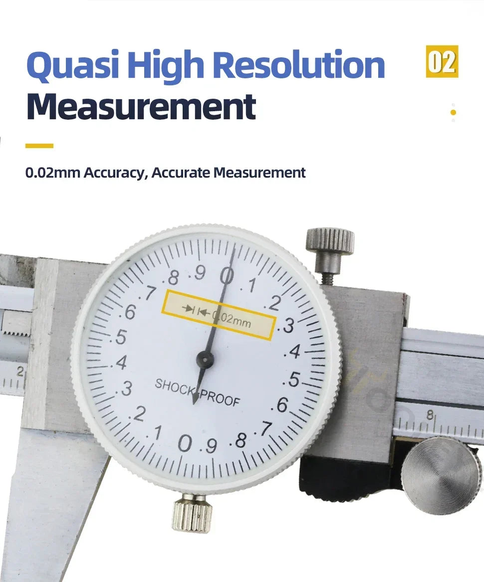Vernier Caliper Professional Pachymeter Carpentry Tools Measuring Tool Micrometer Ruler Stainless Steel Pachometer Dial Calipers