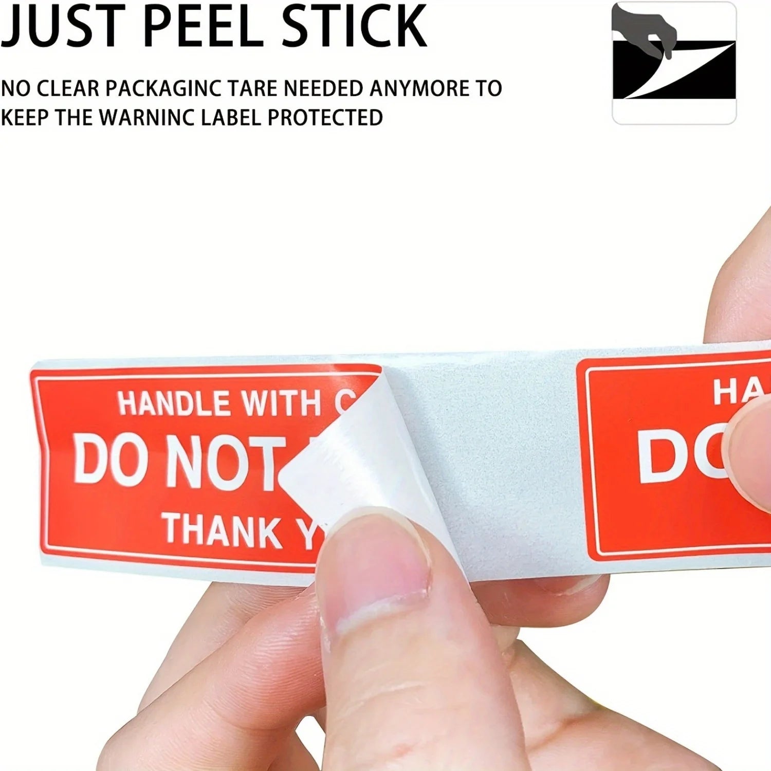 1 Roll, 250 Labels,1 Inch Handle with Care Fragile Do Not Bend Thank You Warning Packing Shipping Label Stickers Permanent