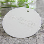 Special Paper Bump Printing Fashion Embossed Letter Tag Women's Clothing Personality Design Custom Factory Direct Sales