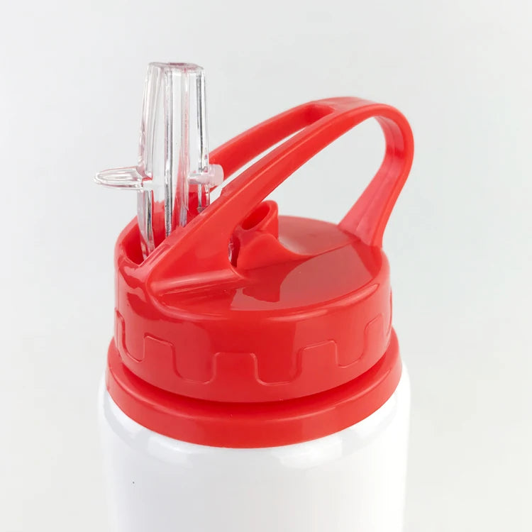 600ML Bottle with Straw DIY Customized Colorful Print LOGO for Travel Sport Team Company Promotion Kids Photo Aluminium Portable