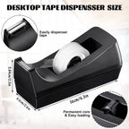 Desktop Tape Dispenser with Non-Skid Base for Office Packaging Suitable for Office Restaurant Flower Shop Cake Shop