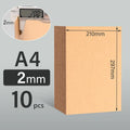 10 Sheets A4 Hard Cardboard White Gray Brown Kraft Paper Diy Handmake Card Making Craft Paper Board Thickness 1mm/1.5mm/2mm