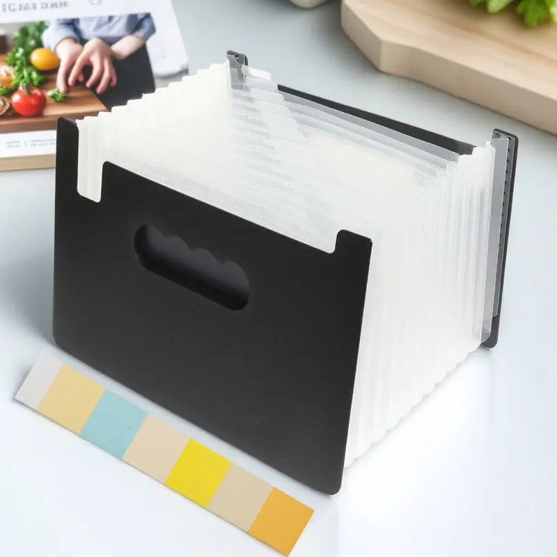 PP Accordion File Folder for Receipts Coupons Documents Organizing Portable Office School Home Use Multi-Function Receipt