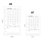 Fromthenon Minimalist Ledger Loose Leaf Paper A6A7 40 Sheets Target Tracking Clock in Replace Core Inner Pages